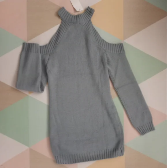 TOBI Mini Sweater Cutout Shoulder Dress size M - Picture 9 of 12